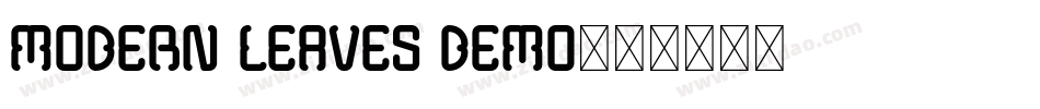 Modern Leaves Demo字体转换